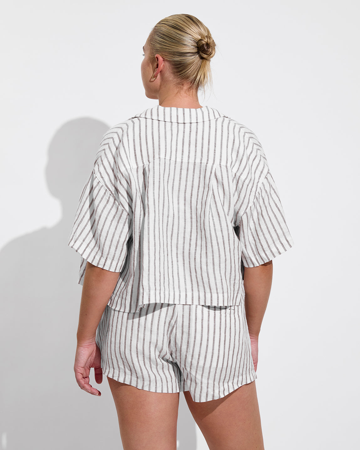Leisure Shirt + Getaway Short - Classic Stripe: Stormy / Coconut (Size L)