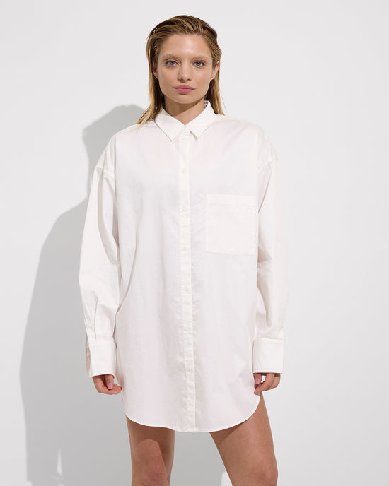 Port Shirt Dress - Coconut (Size S/M)