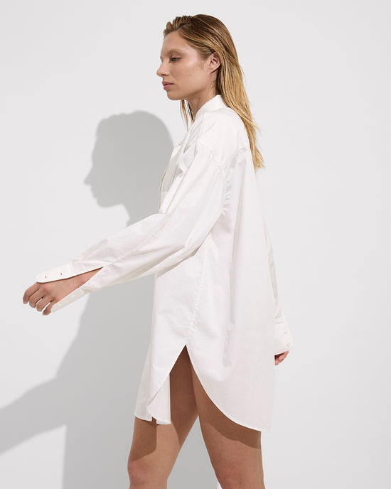 Port Shirt Dress - Coconut (Size S/M)