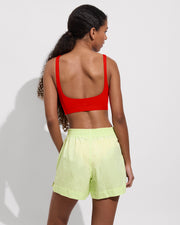 Top Shelf (32DDD, Size S) - Sweet Chili Heat + Port Short - Faded Tourist (Size S)