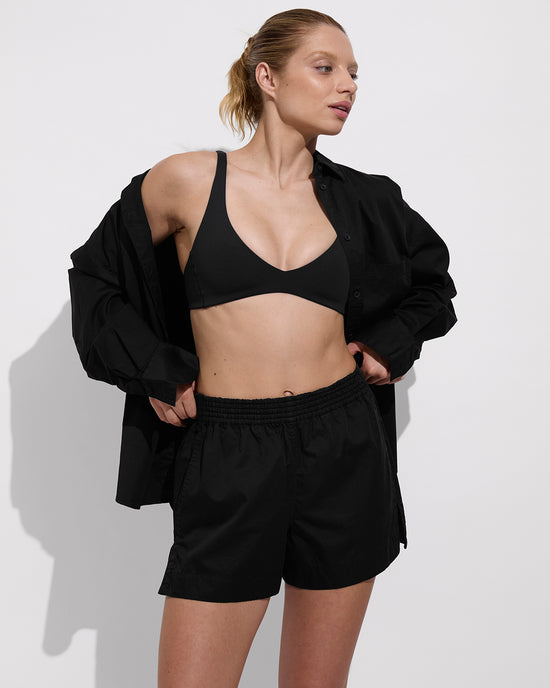 Port Button Down (Size S/M) + Plunge Top + Port Short - Jet (Size S)
