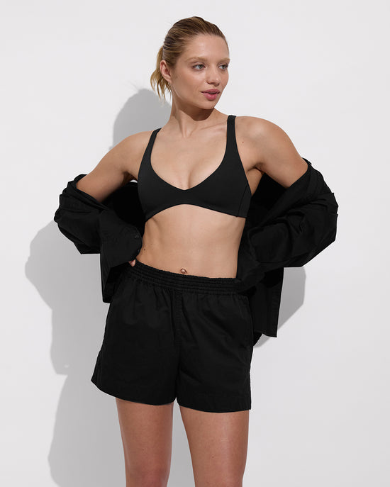 Port Button Down (Size S/M) + Plunge Top + Port Short - Jet (Size S)