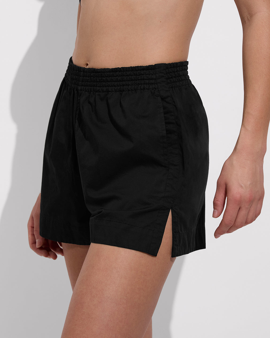 Port Short - Black Poplin Short – Left On Friday