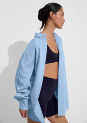 Port Shirt Dress - Blue Skies (Size S/M) + Club Top + Super Moves Short 5" - Sprint (Size S)