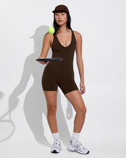 Sand Bar Hat + Weekender Playsuit 5" - Cold Brew (Size S)