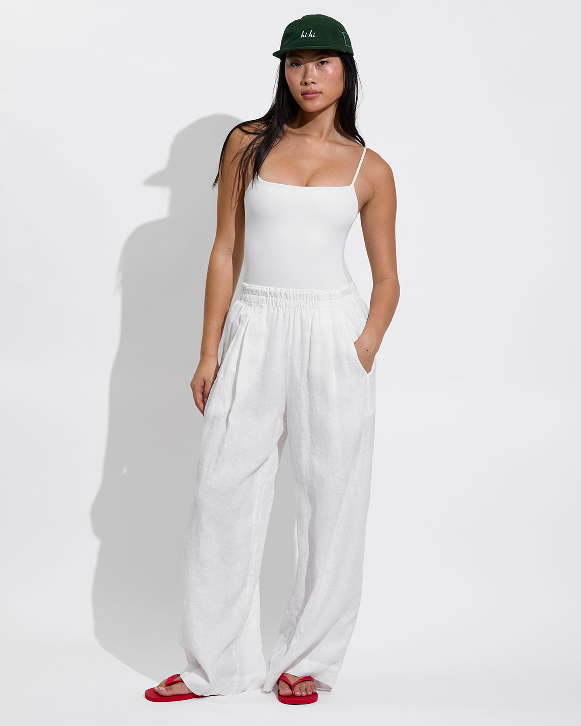Sand Bar Hat - Hi Hi (Palm) + Retreat Suit - Coconut (Size S)