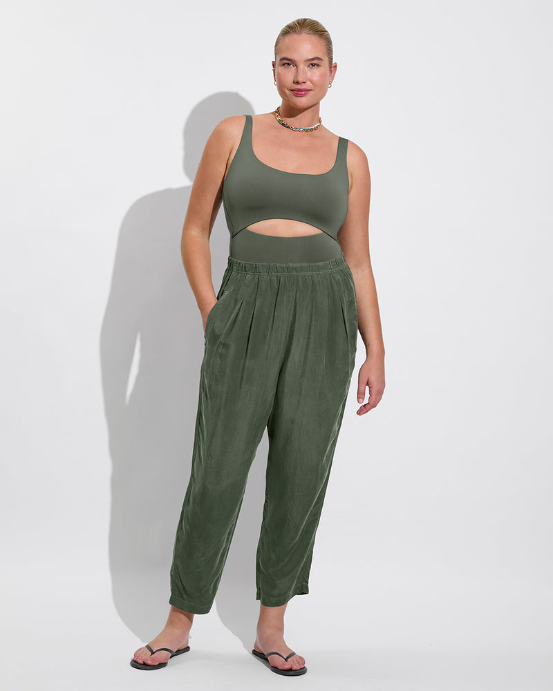 Peak Suit D+ (36DD, Size L) + Sunset Pant - Agave (Size L) 