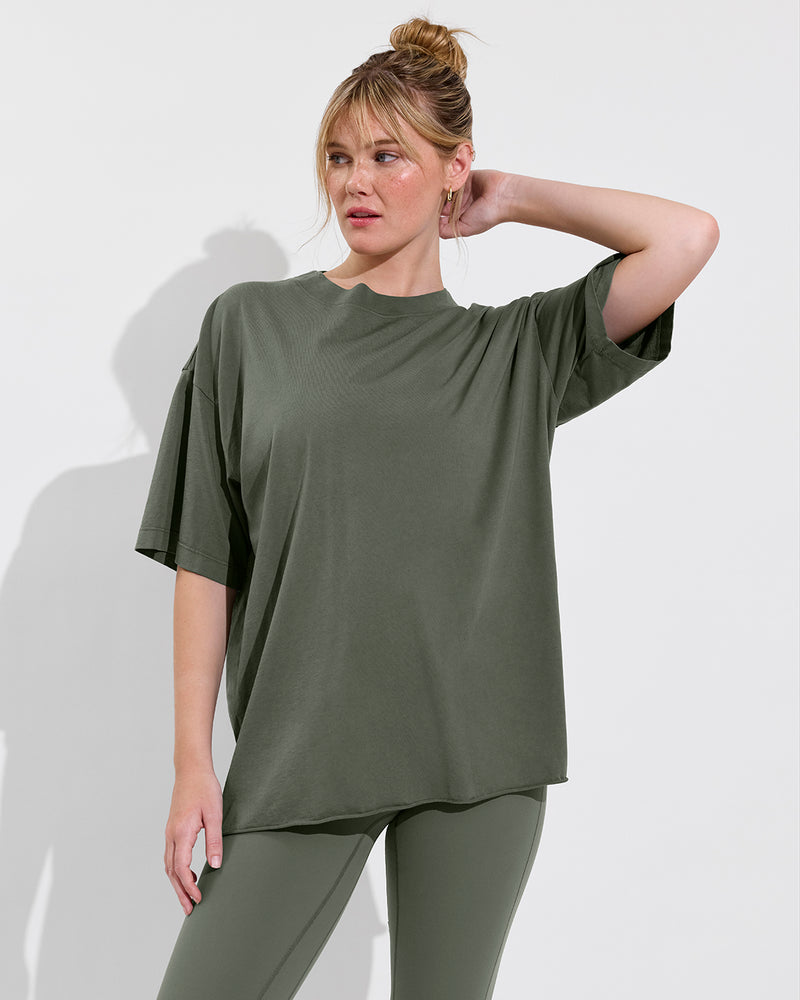 Swell Oversized Tee + Super Moves Tight - Agave (Size S)