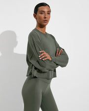 Swell LS Tee (Size S/M) + Super Moves Tight - Agave (Size S)