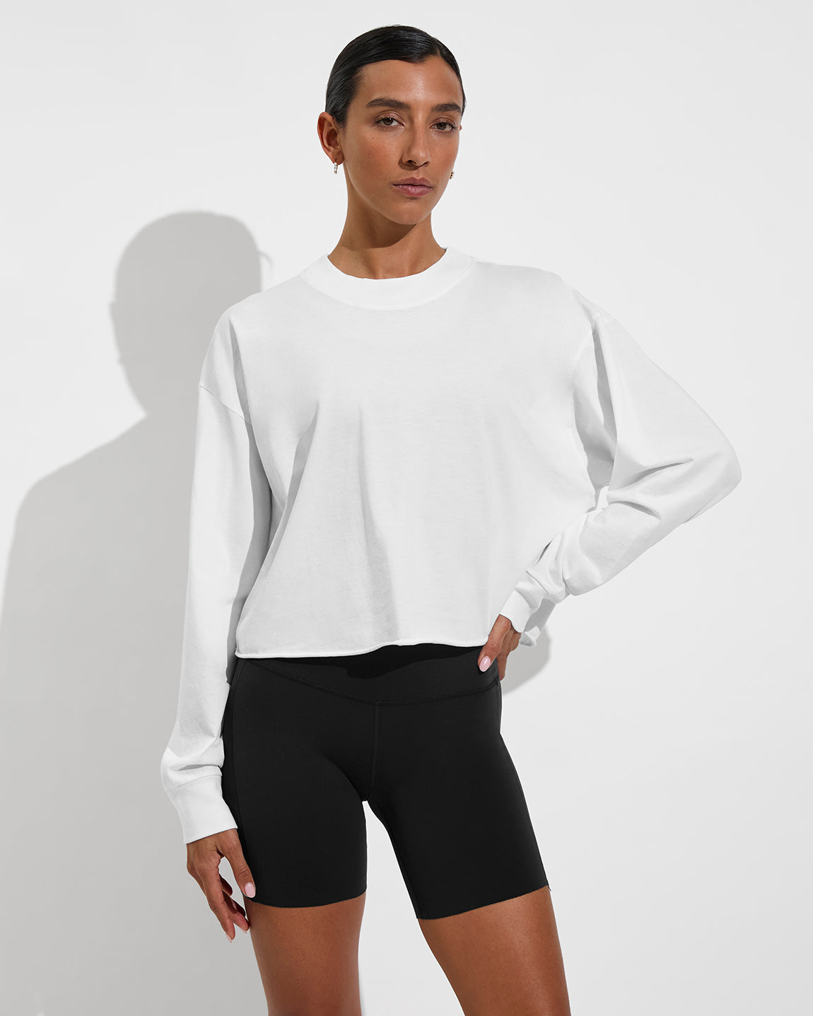 Swell LS Tee - Coconut + Super Moves Short 5" - Jet (Size S)