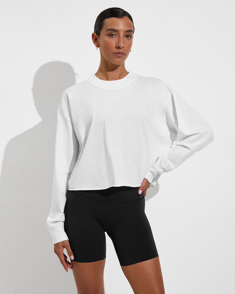 Swell LS Tee - Coconut + Super Moves Short 5" - Jet (Size S)
