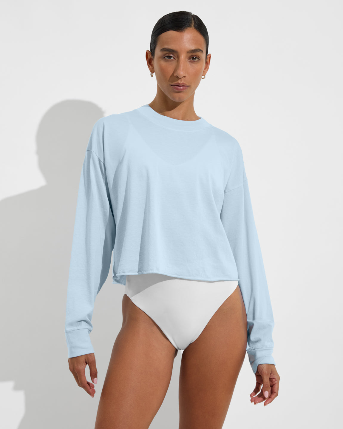 Swell LS Tee - Faded Blue Skies (Size S/M) + Hi Hi Bottom - Coconut (Size S)