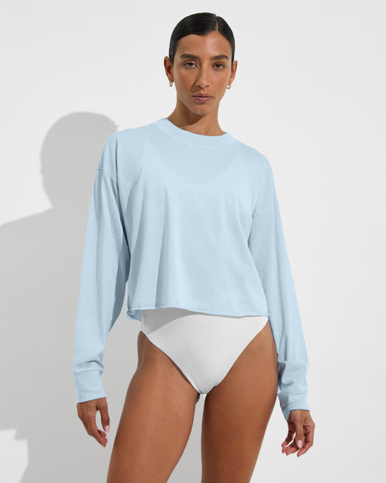 Swell LS Tee - Faded Blue Skies (Size S/M) + Hi Hi Bottom - Coconut (Size S)