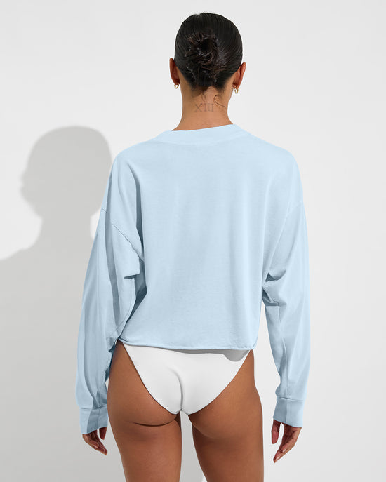 Swell LS Tee - Faded Blue Skies (Size S/M) + Hi Hi Bottom - Coconut (Size S)