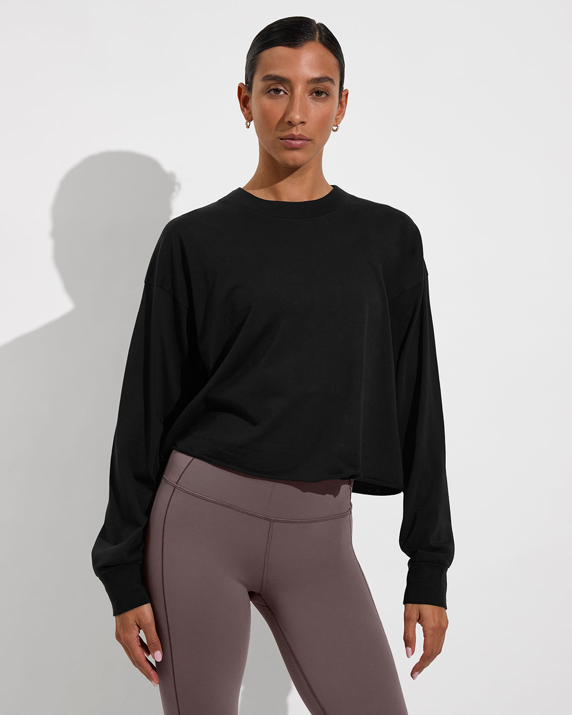 Swell LS Tee - Jet (Size S/M) + Super Moves Tight - Stormy (Size S)