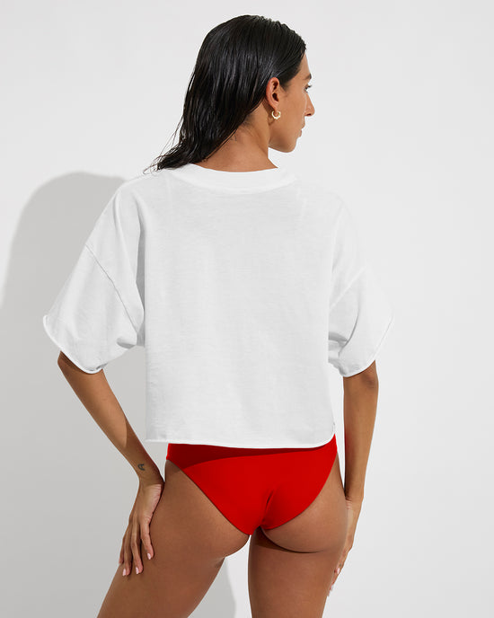 Swell SS Tee - Coconut (Size S/M) + Hi Tide Bottom - Sweet Chili Heat (Size S)
