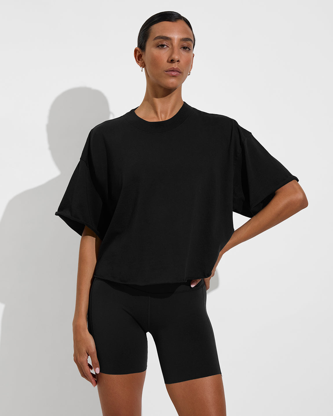 Swell SS Tee (Size S/M) + Super Moves Short 5" - Jet (Size S)