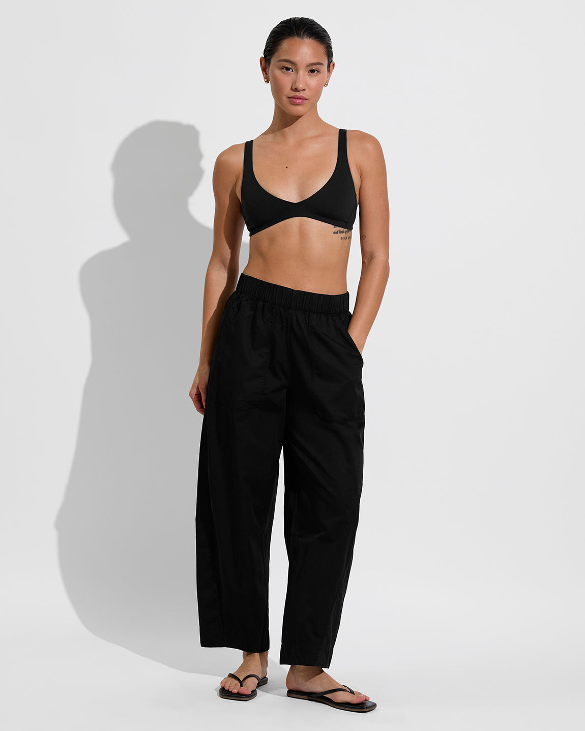 Plunge Top + Tour Pant - Jet (Size S)