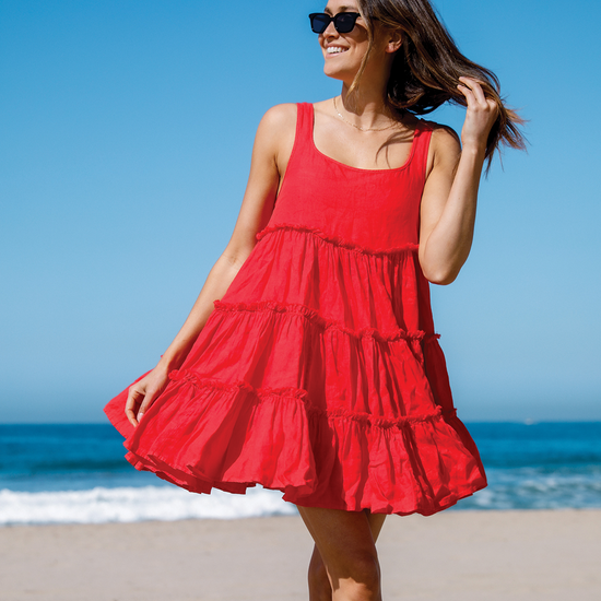 Half Day Dress - Flame (Size S)