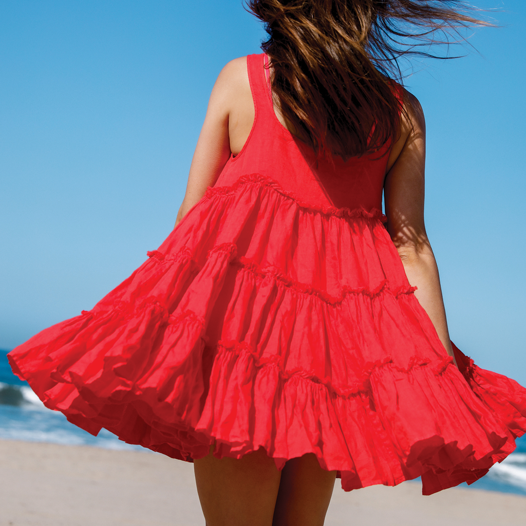 Half Day Dress - Flame (Size S)