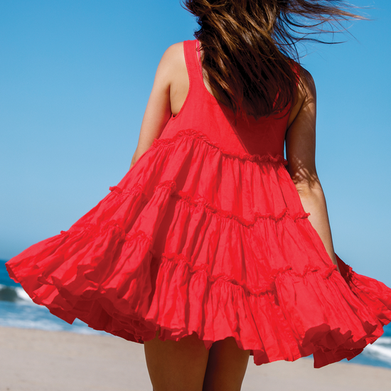 Half Day Dress - Flame (Size S)