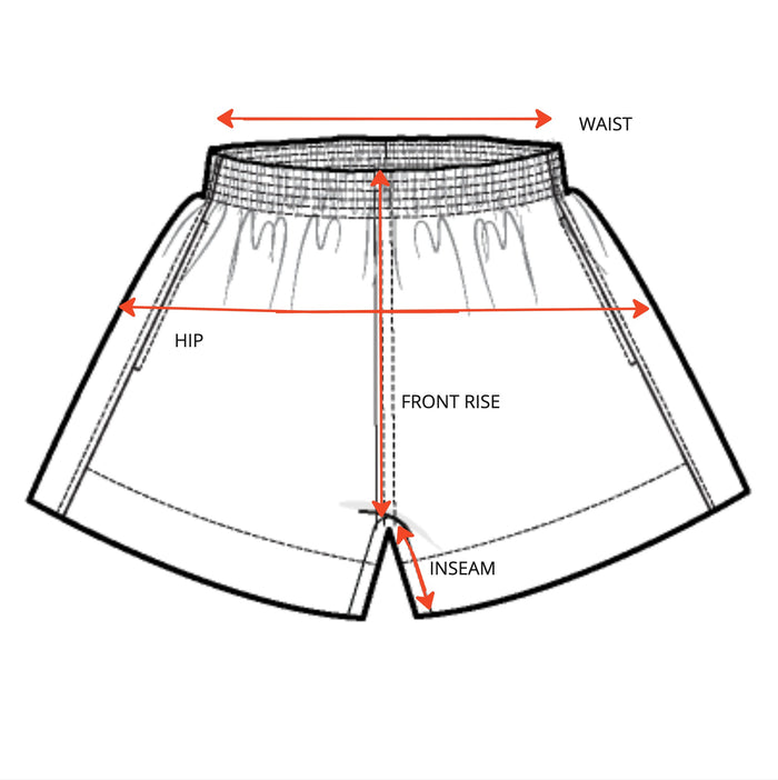 Port Short Garment Measurements