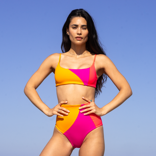 Pool Days Top + Hi Tide Bottom *Party Waves - Marigold / Rescue (Size S)