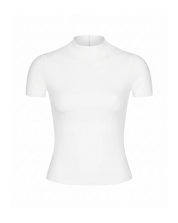 Rays Short Sleeve Top Long in Coconut