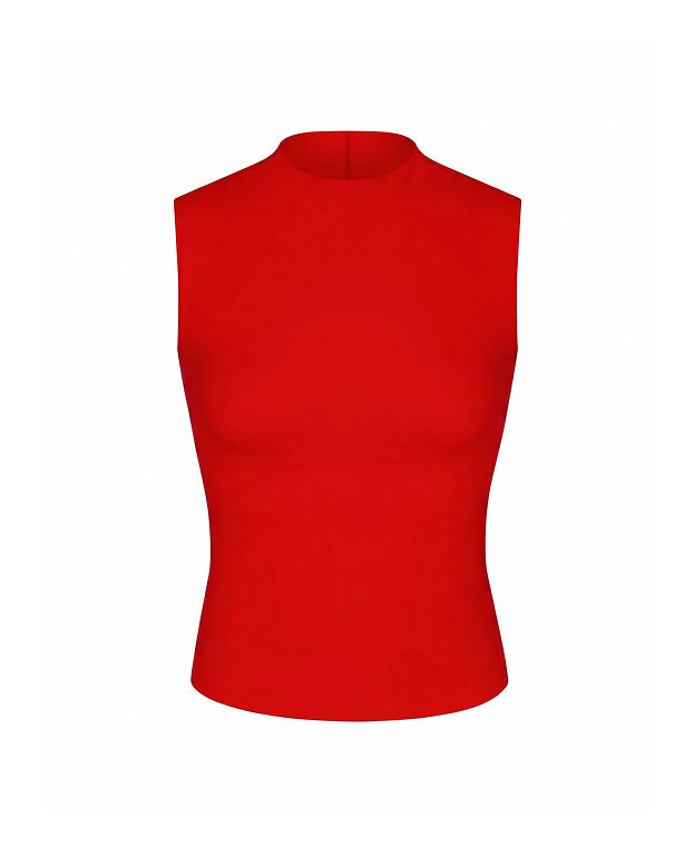 Rays Long Sleeveless Top in Sweet Chili Heat