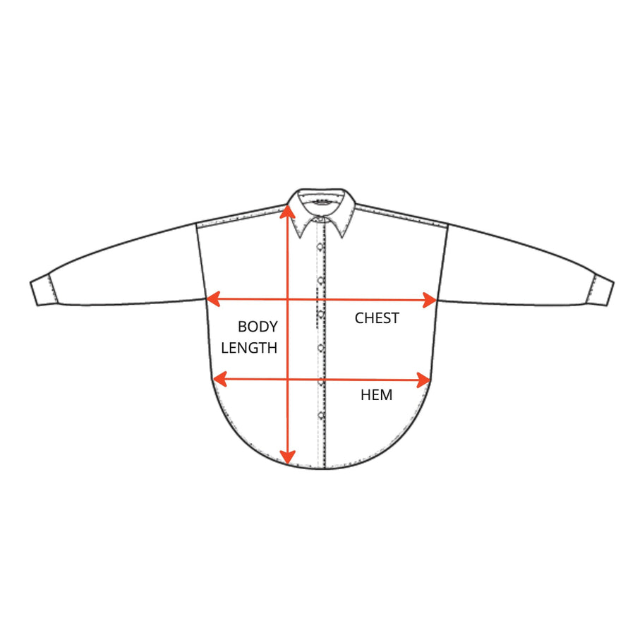 Seaside Shirt Measurements