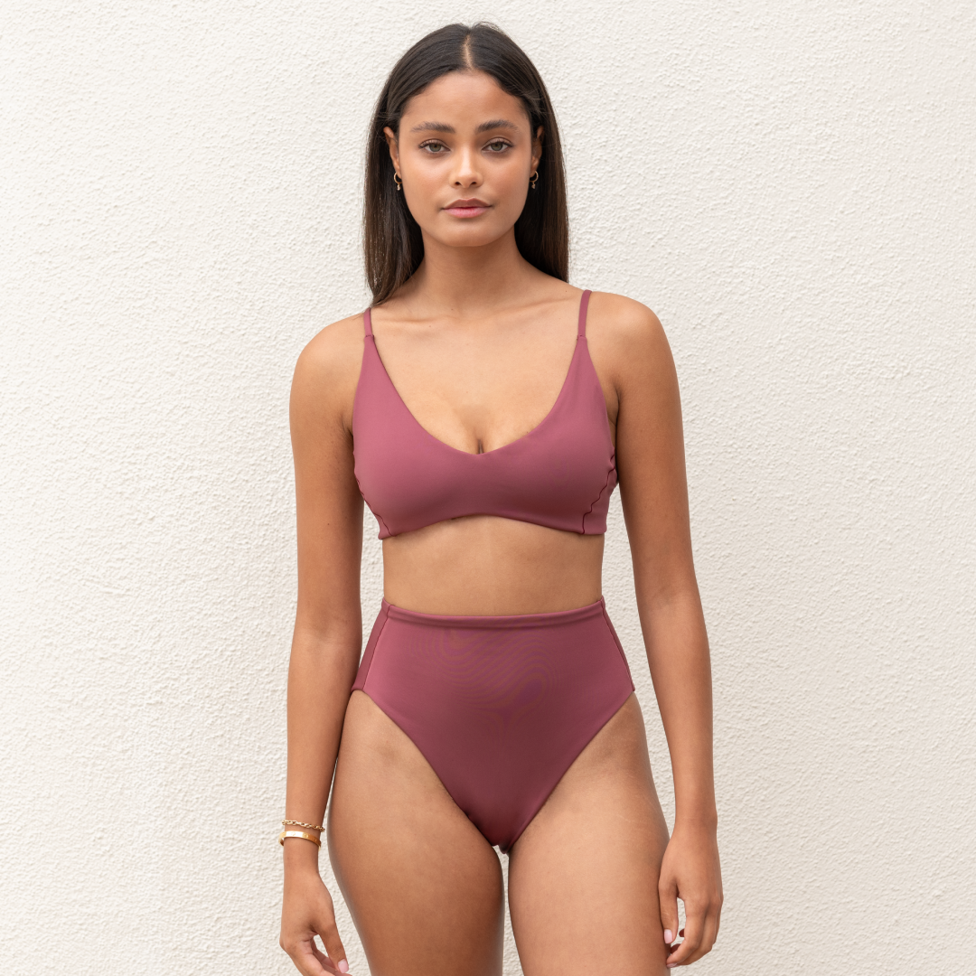 BARELY THERE TRIANGLE TOP- PLUM