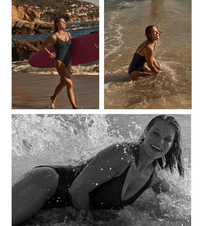 Woman wearing Sunday Suit in Eclipse