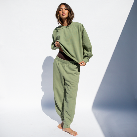 Field Day Sweatshirt + Field Day Sweatpant (Short) - Cactus (Size S)