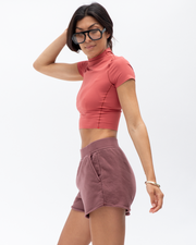 Rays Mockneck Top - Camp + Sports & Rec Short - Tiki (Size S)