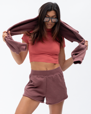Rays Mockneck Top - Camp + Field Day Sweatshirt + Sports & Rec Short - Tiki (Size S)