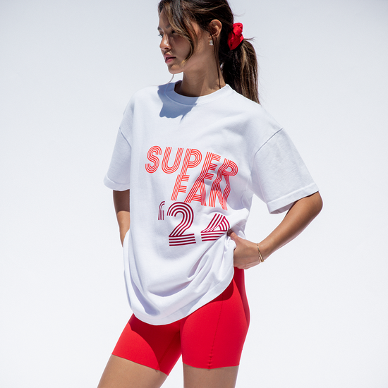 Squad Tee - Coconut/Sweet Chili Heat + Super Moves Short - Sweet Chili Heat (Size S)