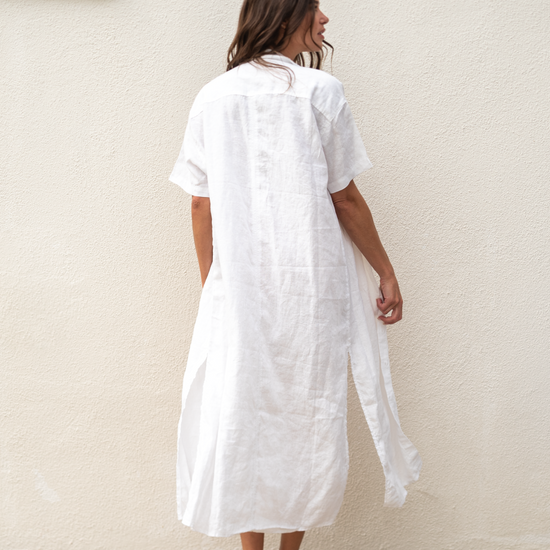 Getaway Shirt Dress - Coconut (Size S)