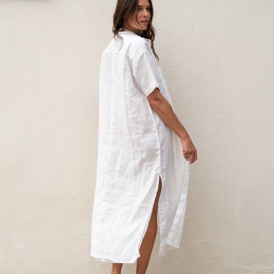 Getaway Shirt Dress - Coconut (Size S)