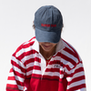 League Shirt Cropped - Red / White Stripe + Super Fan Hat - Navy/Red