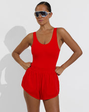 Betty Suit + Day Trip Short - Sweet Chili Heat (Size S)