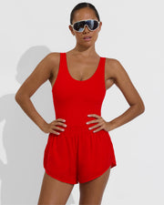 Betty Suit + Day Trip Short - Sweet Chili Heat (Size S)