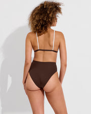 Sandy Top + Hi Hi Bottom *Clare V. Collab - Cold Brew / Coconut (Size S)