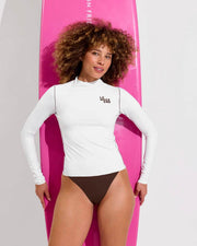Rays LS Top *Long - Coconut / Cold Brew  + Hi Tide Bottom *Clare V Collab - Cold Brew / Coconut (Size S)