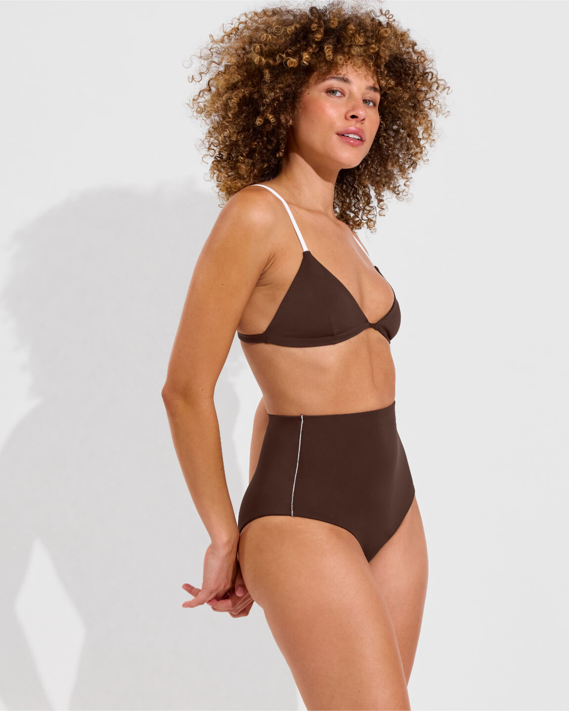Sandy Top + Hi Tide Bottom *Clare V. Collab - Cold Brew / Coconut (Size S)
