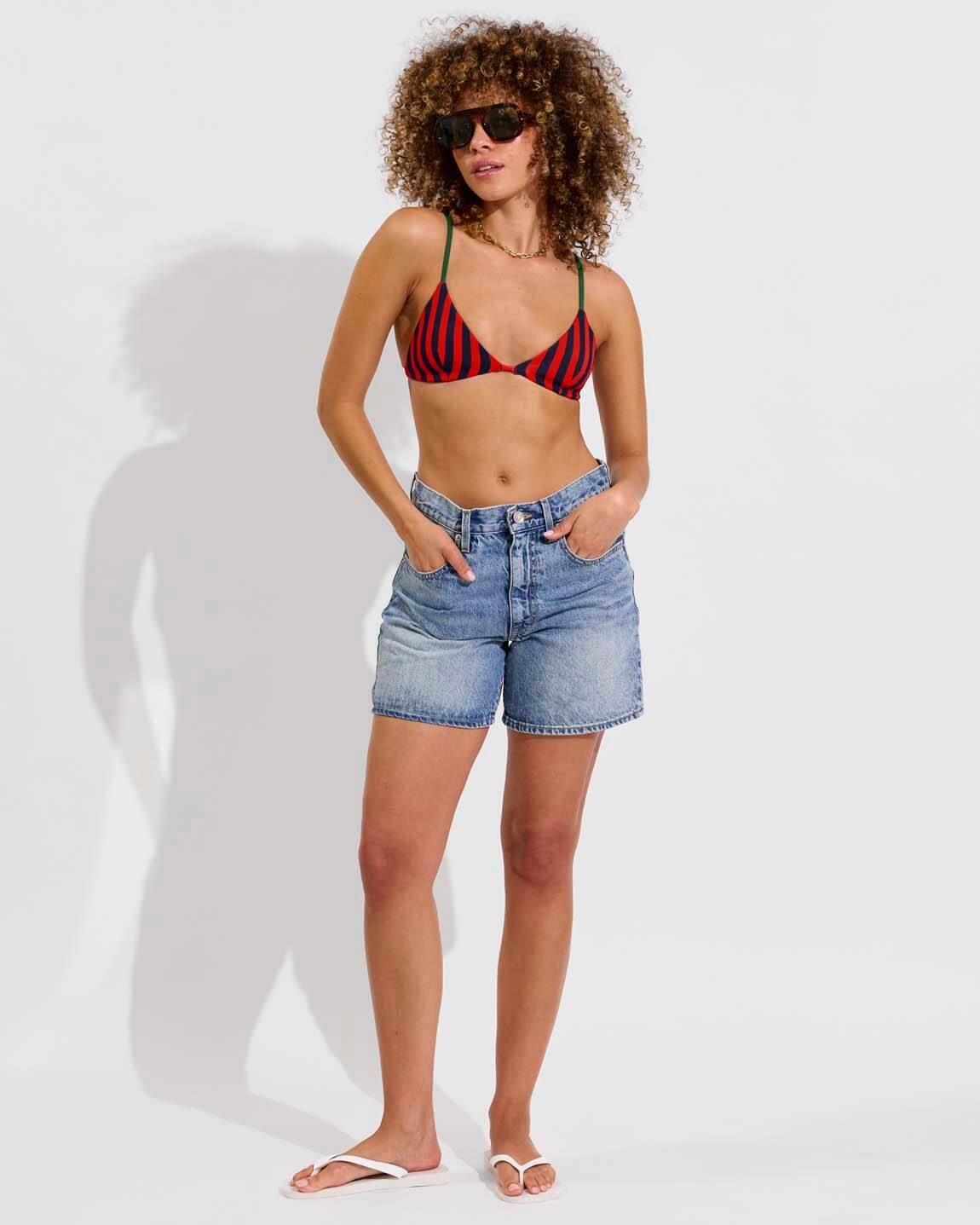 Sandy Top *Clare V. Collab - Lucky Stripe: Sprint / Sweet Chili Heat / Tropics (Size S)