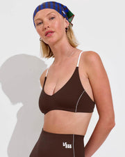 Sunday Top + Hi Tide Bottom *Clare V. Collab - Cold Brew / Coconut (Size S) with Bandana