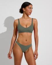 Club Top D (32D, Size S) + Dip Bottom - Agave (Size S)