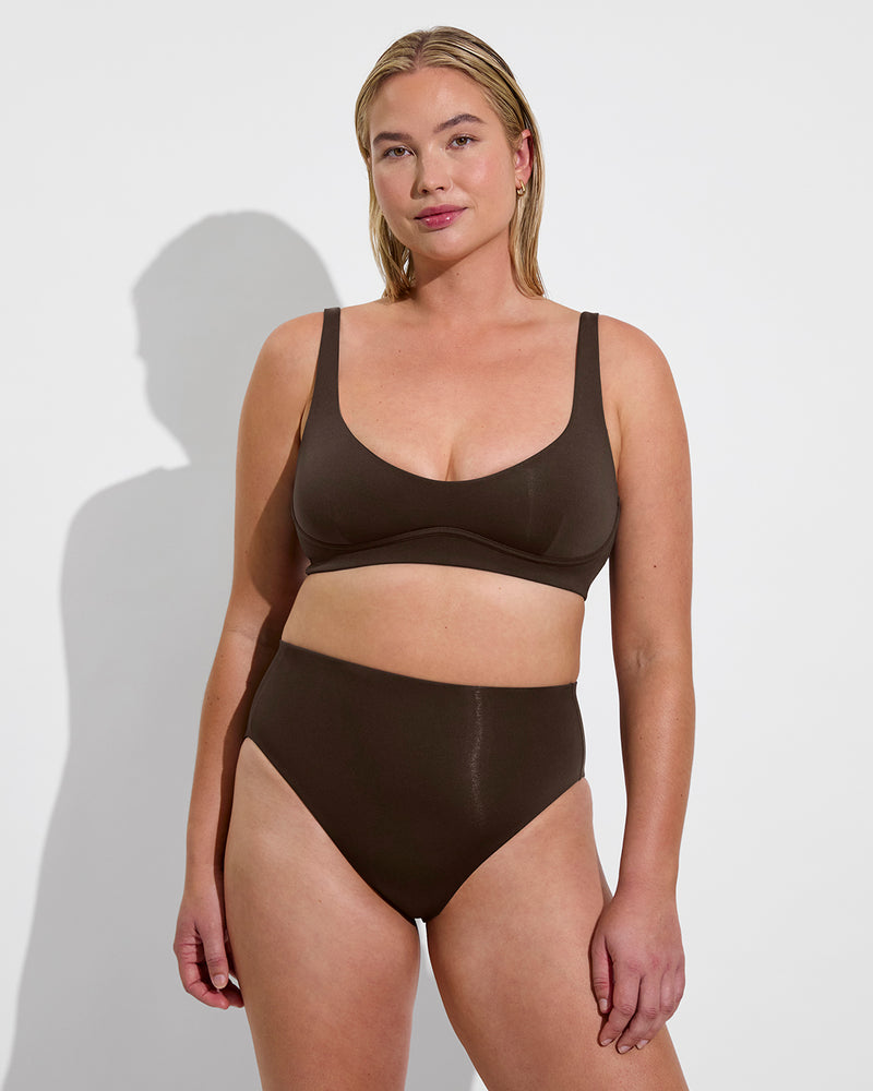 Club Top D (36DD, Size L) + Hi Hi Bottom - Cold Brew (Size L)