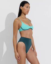 Club Top Micro - Drift / Deep End + Hi Hi Bottom - Deep End (Size S)