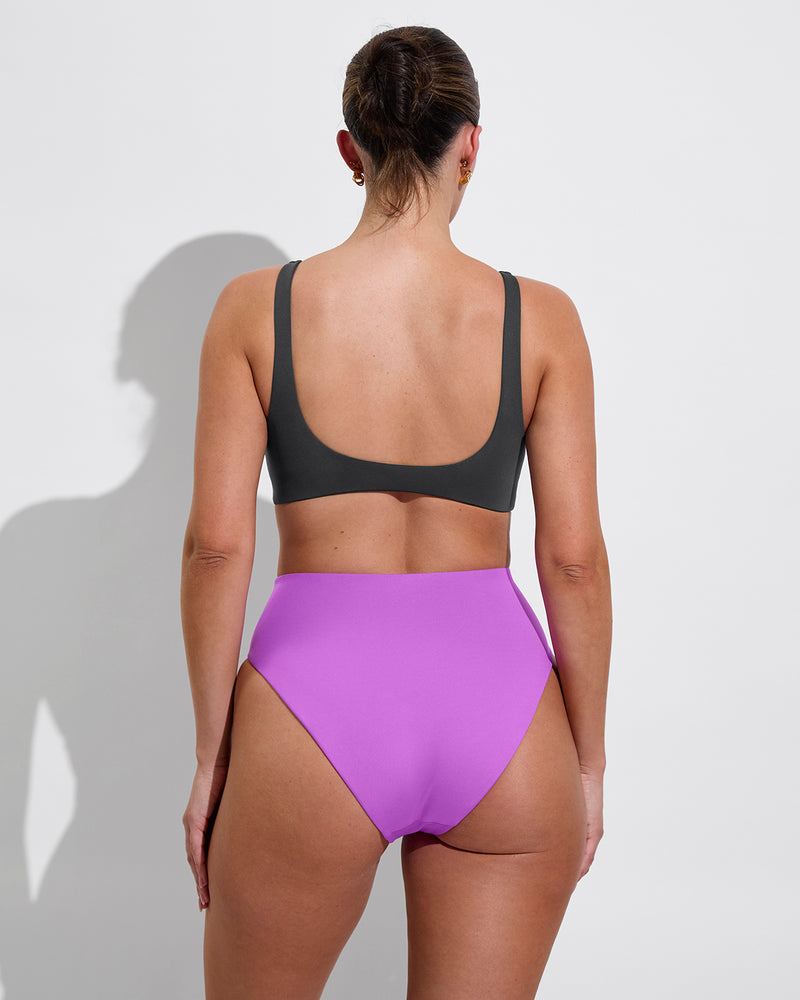 Club Top D+ - Eclipse (34DD, Size L) + Hi Hi Bottom - Punch (Size L)